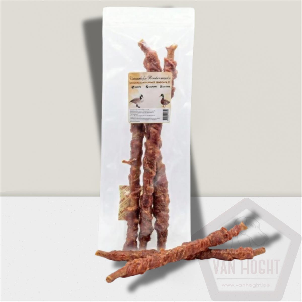 Ganzenluchtpijp met eendenfilet 200gr